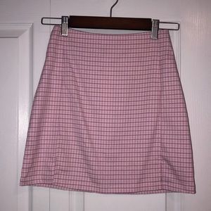 PacSun Pink Plaid Mini Skirt, One Size, Brand New! Never Worn